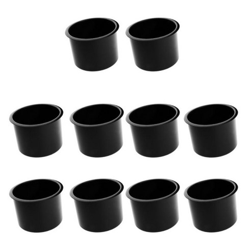 (10 의 세트) ABS 플라스틱 컵 음료 홀더 수 배수구 자동차 해양 Rv (블랙), 블랙, 설명