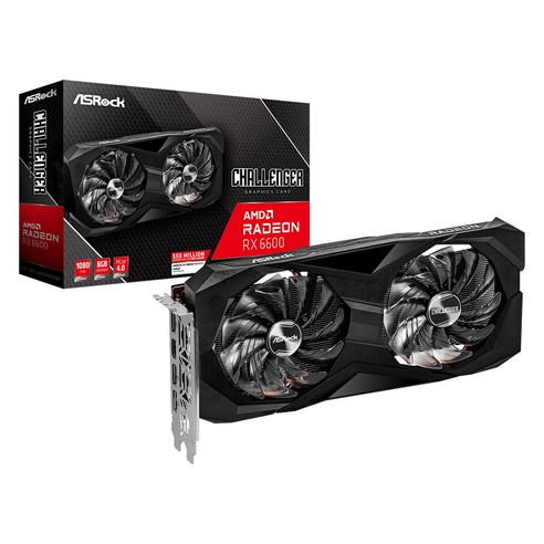 ASRock 그래픽 보드 AMD Radeon RX6600 GDDR6 8GB 탑재 모델 [국내 정규 대리점품] RX6600 CLD 8G