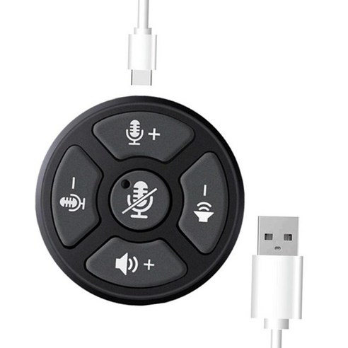2x회의 컴퓨터용 음소거 버튼 플러그 앤 플레이 기능이 있는 USB 회의용 마이크, 약 82 x 28mm, 검은 색, ABS