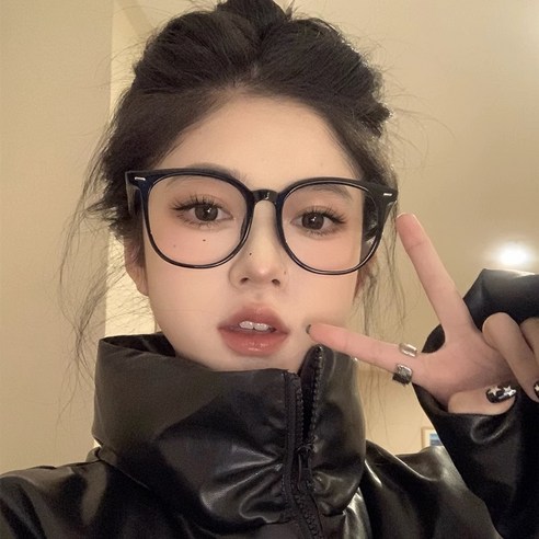 시옷시옷 남녀공용 긱시크 너드 y2k 레트로 사각 뿔테 안경 블루라이트 차단 패션 안경테