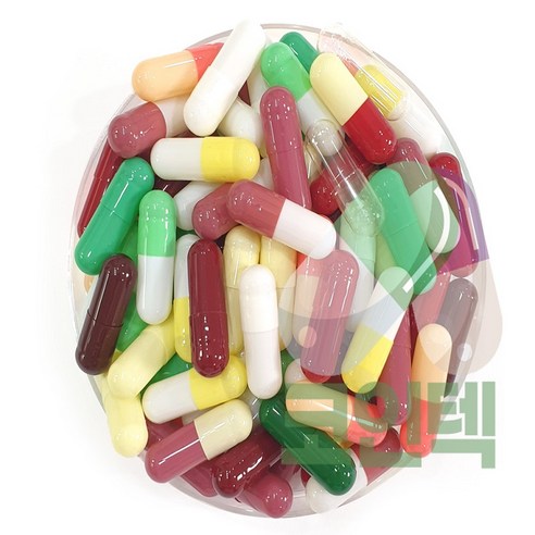 코인텍 빈알약 공캡슐 500개1팩 100mg~500mg, 1팩, 적색-백색250mg