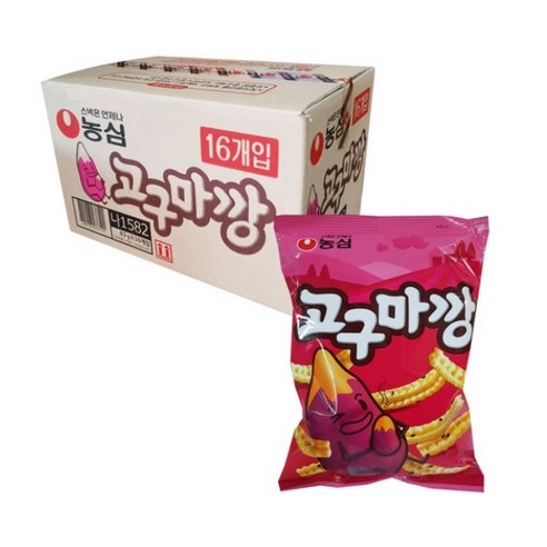 농심 고구마깡, 83g, 16개