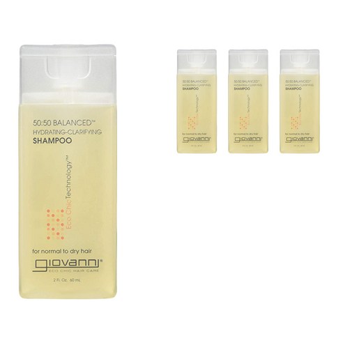 지오바니 Giovanni 밸런스 하이드레이팅-클래리파잉 샴푸, 60ml, 4개