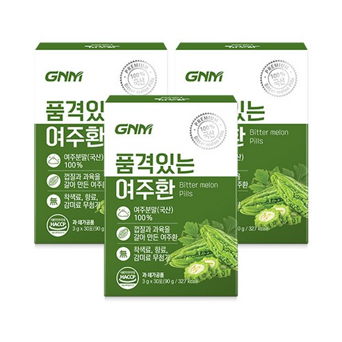 GNM 품격있는 국산 여주환 스틱(여주분말 가루 100%), 90g, 2개