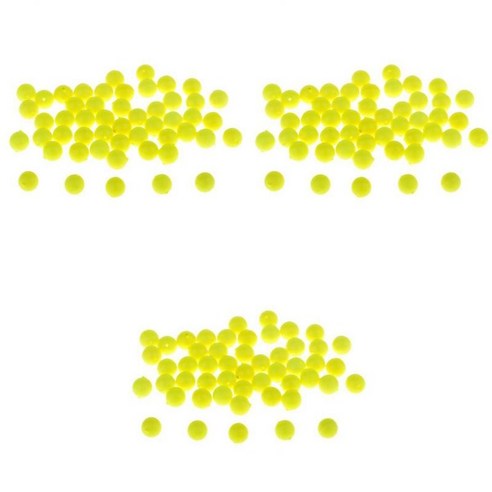 150pcs 낚시 플로트 공 EVA 거품 공 눈에 띄는 콩 부력 Bobbers, 노란색, SML, 에바