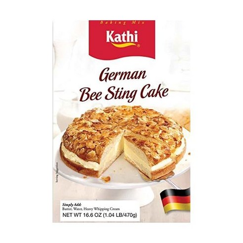 1+1 Kathi German Bee Sting 케이크 믹스 17.8온스, 2개, 470g