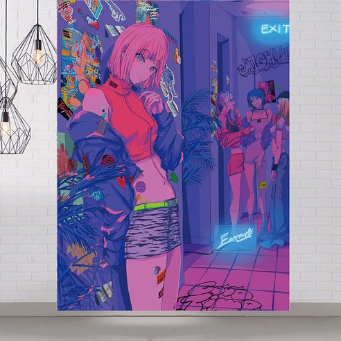 패브릭포스터 숙소 침실 인테리어 소품 INS 큐티 침실 장식 그림, 색상 5