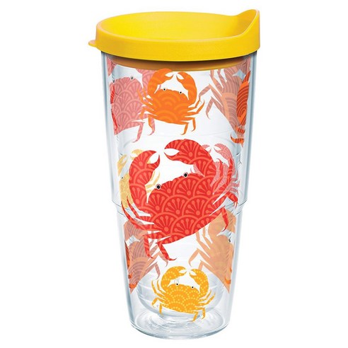 터비스 킵 드링크 핫 & 콜드 텀블러, Crab Pattern, 710ml