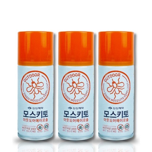 신신제약 모스키토 아웃도어 에어로솔 100ml x3개, 3개