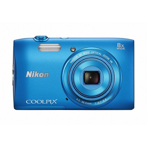 Nikon 디지털 카메라 COOLPIX S3600 8배 줌 2005만 화소 코발트 블루 S3600BL