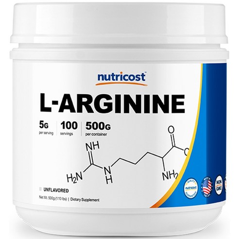 뉴트리코스트 L-아르기닌 파우더 1개 1서빙 5g L-Arginine Powder, 500g