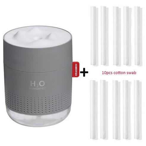 [FNJ] 화이트 스노우 마운틴 가습기 500Ml 초음파 Usb 아로마 디퓨저 진정 라이트 아로마 테라피 Humidificador 홈 Difusor, 라이트 옐로우