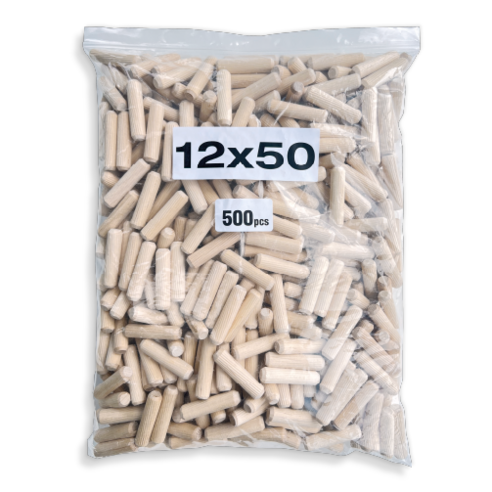 포블리스 목다보 목심 나무못 12mm, 12x50mm 500개