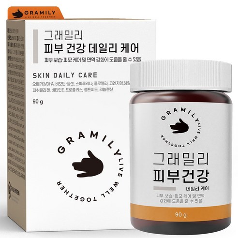 천연 추출물로 강아지의 건강한 피부를 지켜주는 그래밀리 강아지 피부 영양제