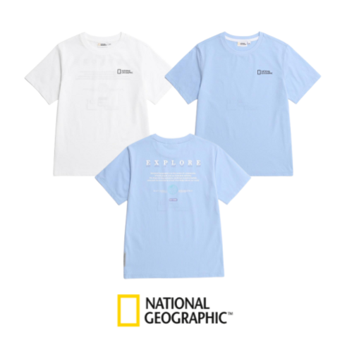 내셔널지오그래픽 키즈 백 그래픽 반팔티셔츠 K232UTS810 Best Top3