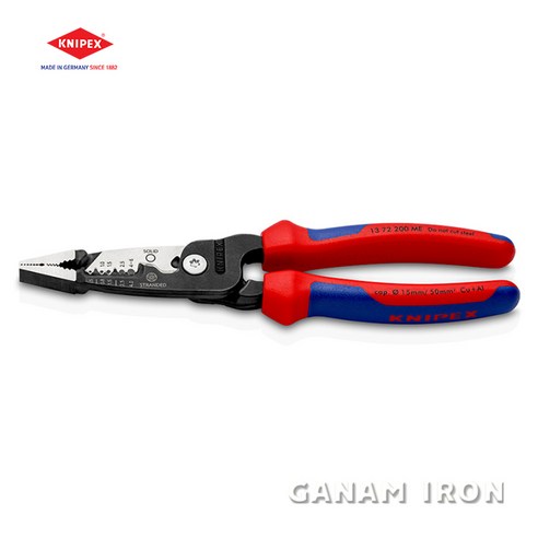 KNIPEX 만능플라이어_13-72-200ME 185mm mia*08586KI, 1개