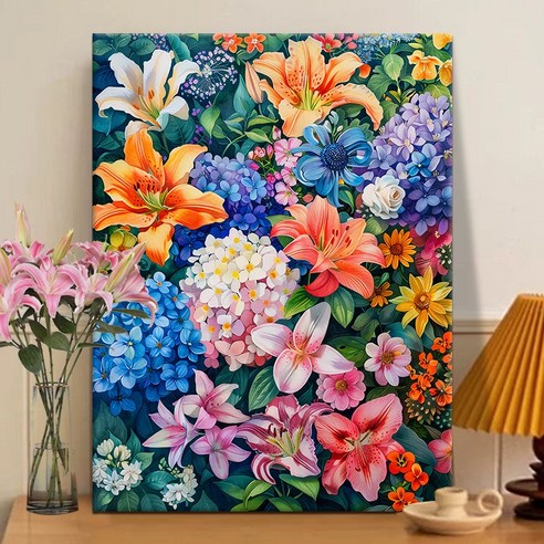 피포페인팅 DIY 명화그리기 유화 그림 그리기 아크릴화 30*40cm, 22타입, 1개