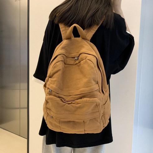 Fashion Backpack DFMEI 패셔너블한 대용량 백팩 여성 대 디자인 감각 원래 틈새 배낭 모리 스타일 간단 레트로 캔버스 배낭