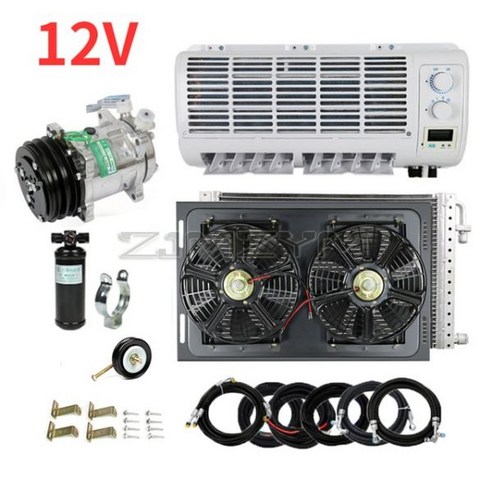 가장 중요한 단어는 에어컨입니다. 업소용 화물차무시동에어컨 12v 24V 트럭 차량용 대형차 무시동에어컨 24v 화물차 12V, 12V B pulley