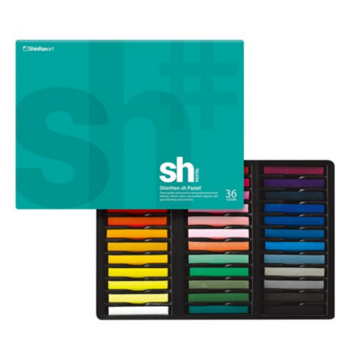 신한화구 sh 채색용 파스텔 세트, 4세트, 36색