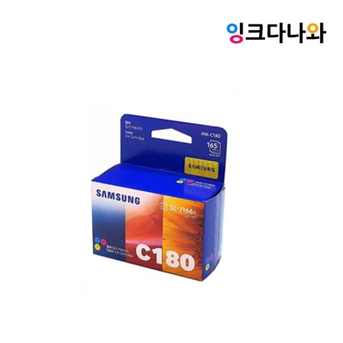 삼성 INK-M180 C180 잉크 SL-J1660 J1663 J1665 J1770FW, 컬러(INK-C180), 1개