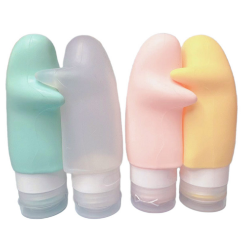 허그미 실리콘 공병 90ml 여행용 화장품 공병, 4개