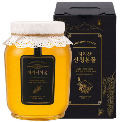 [천연벌꿀만담은] 지리산산청본꿀 아카시아꿀 100% 자연산, 1개, 2.4kg