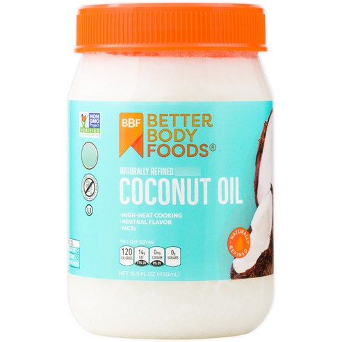 베터바디푸즈 내추럴리 리파인드 코코넛 오일, 1개, 458ml
