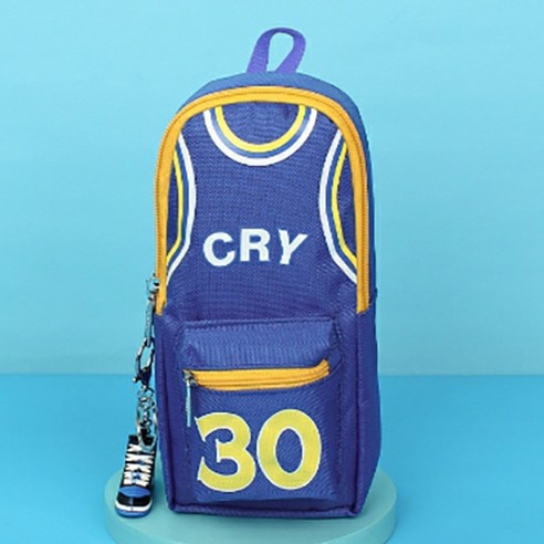 fooi 초등학교 입학선물 NBA 농구 키링필통 대용량 휴대용 필통 어린이선물 파우치, 2.블루30번, 1개