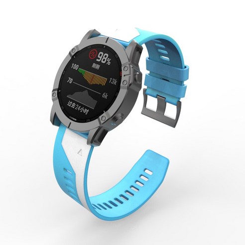 Garmin MARQ Captain Driver Expeditio 스트랩 가민 QUICKFIT 22mm 실리콘 고무 퀵 릴리스 손목 스트랩, #7, Quick Fit 26mm