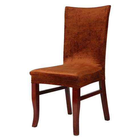 패디 짧은 웨딩 다이닝 룸 스툴 의자 커버 탄성 Slipcover 8 색상, 커피, 설명