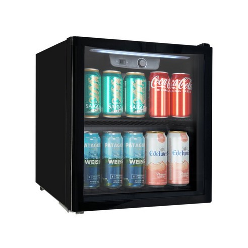 포쿨 미니 쇼케이스 냉장고 KVC-50 50L, 블랙