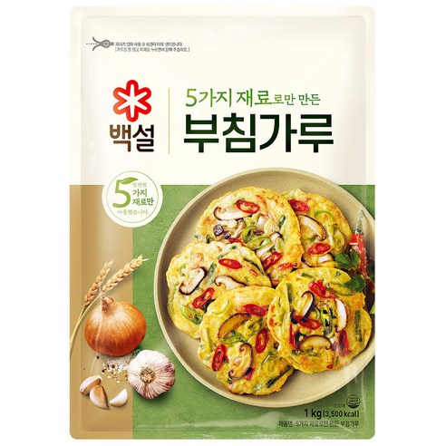 백설 5가지 재료로만 만든 부침가루, 1개, 1kg 
가루/조미료/오일