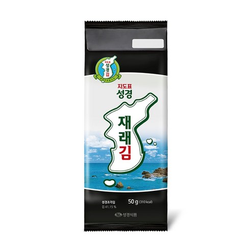 지도표 성경김 재래 조각김 대, 50g, 4개