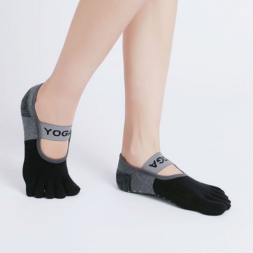 러프리 필라테스 양말 발등밴드 논슬립 요가양말 발가락 토삭스 1+1