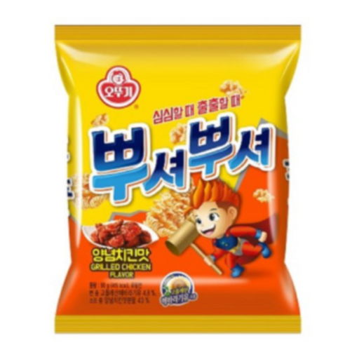 뿌셔뿌셔 양념치킨맛, 90g, 5개