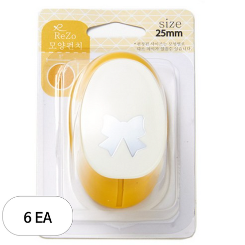포코스 모양펀치 R-25, 리본, 6개