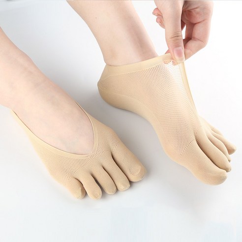 올마이웨이 여름 메쉬 여성용 발가락 양말 덧신 3P