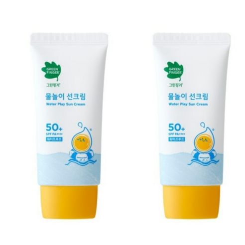 그린핑거 물놀이 선크림 워터프루프 50ml 2개