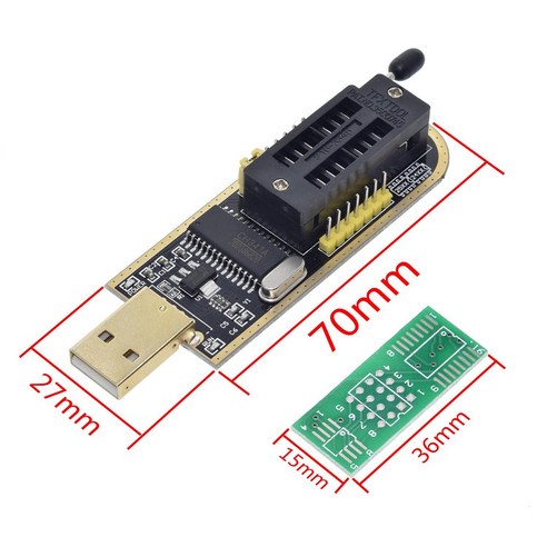 CH341A 24 25 시리즈 USB 롬라이터 SOP8 테스트 클립 집게 케이블, 롬타이터+SOP8테스트 클립 집게, 1개