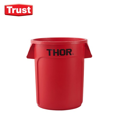 트러스트 Thor 토르 원형 컨테이너 플라스틱 용기 38L(바디만), 1개, 빨강 Best Top5