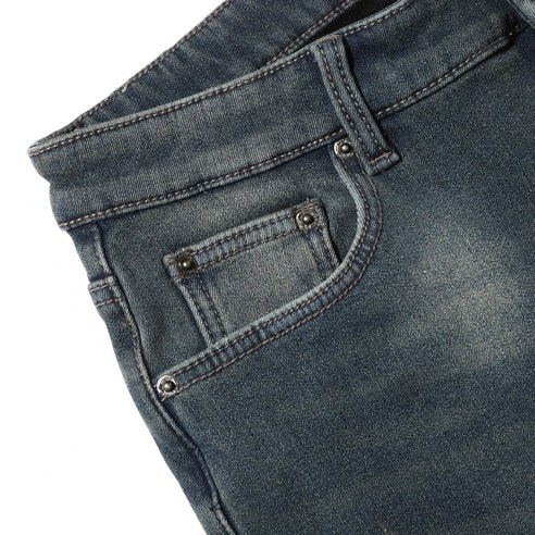 스타일과 따뜻함의 완벽한 조화: 남성 추위에 강자 융털 본딩 스판 청바지