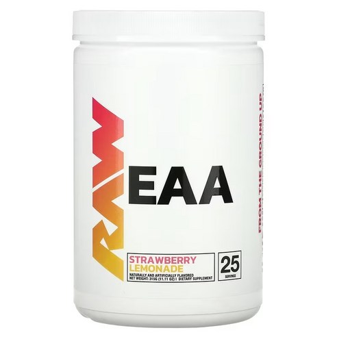 Raw Nutrition 로우 EAA 딸기 레모네이드 맛, 1개, 315g