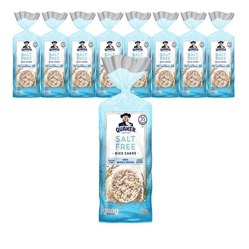 퀘이커 솔트 프리 라이스 케이크, 127g, 9개