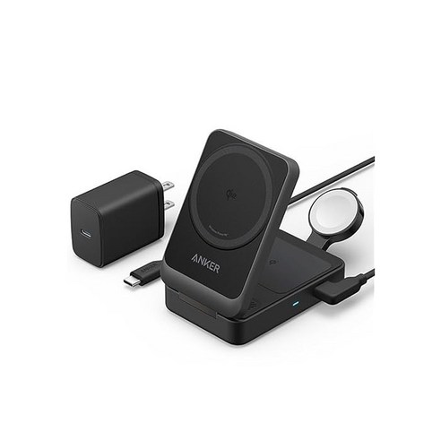 무상 Anker MagGo Wireless Charging Station (Foldable 3-in-1) Qi2 대응 마그넷식 3-in-1 무선 충전 스테이션, 1개, 자세한 내용은 참조, 자세한 내용은 참조