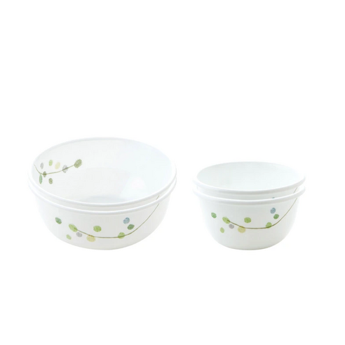 싱그러운 디자인과 뛰어난 실용성으로 식탁에 행복을 더하는 ****** 그린 딜라이트 공기 대접 세트