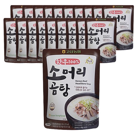 착한들 한우 소머리 곰탕, 20개, 500g