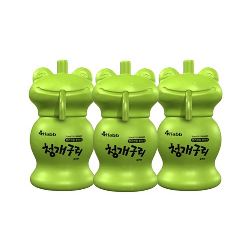 하비비 프리미엄 청개구리 자동변기세정제, 120g, 3개