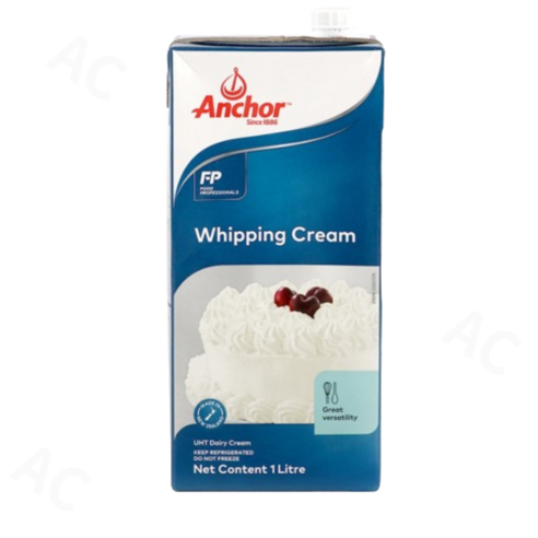 앵커 오리지날 휘핑크림 동물성 유크림 whipping cream 베이커리 식자재 식재료 업소용 오리지널 청정 원유 생크림, 1L, 3개