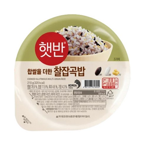 햇반 잡곡밥 210g, 36개